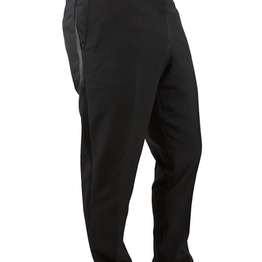 Men's Black Dress Pants classy satin side stripes Men’s 30